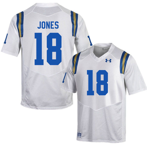 Men #18 Keegan Jones UCLA Bruins College Football Jerseys Sale-White - Click Image to Close